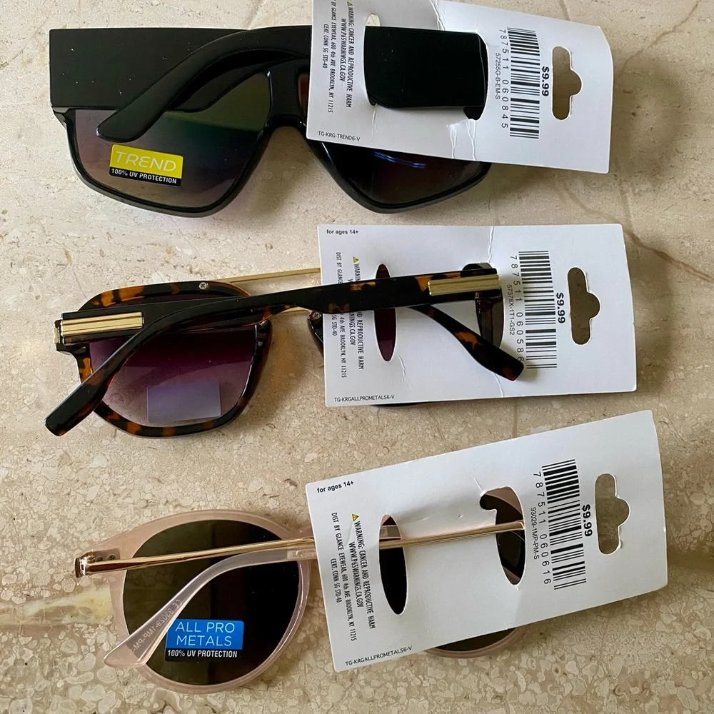 Bundle of 3 new UV Protection Sunglasses